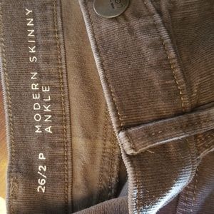 Olive Green Corduroy Pant | Modern Skinny Ankle